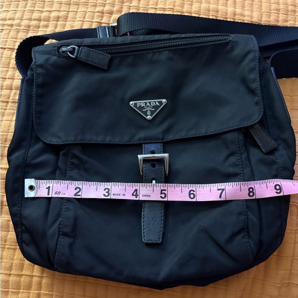 Prada black nylon shoulder bag